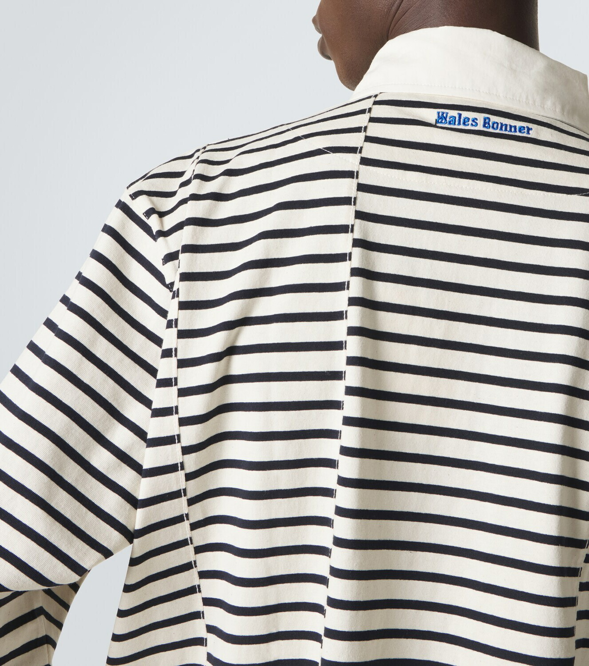 Wales Bonner City striped cotton polo shirt