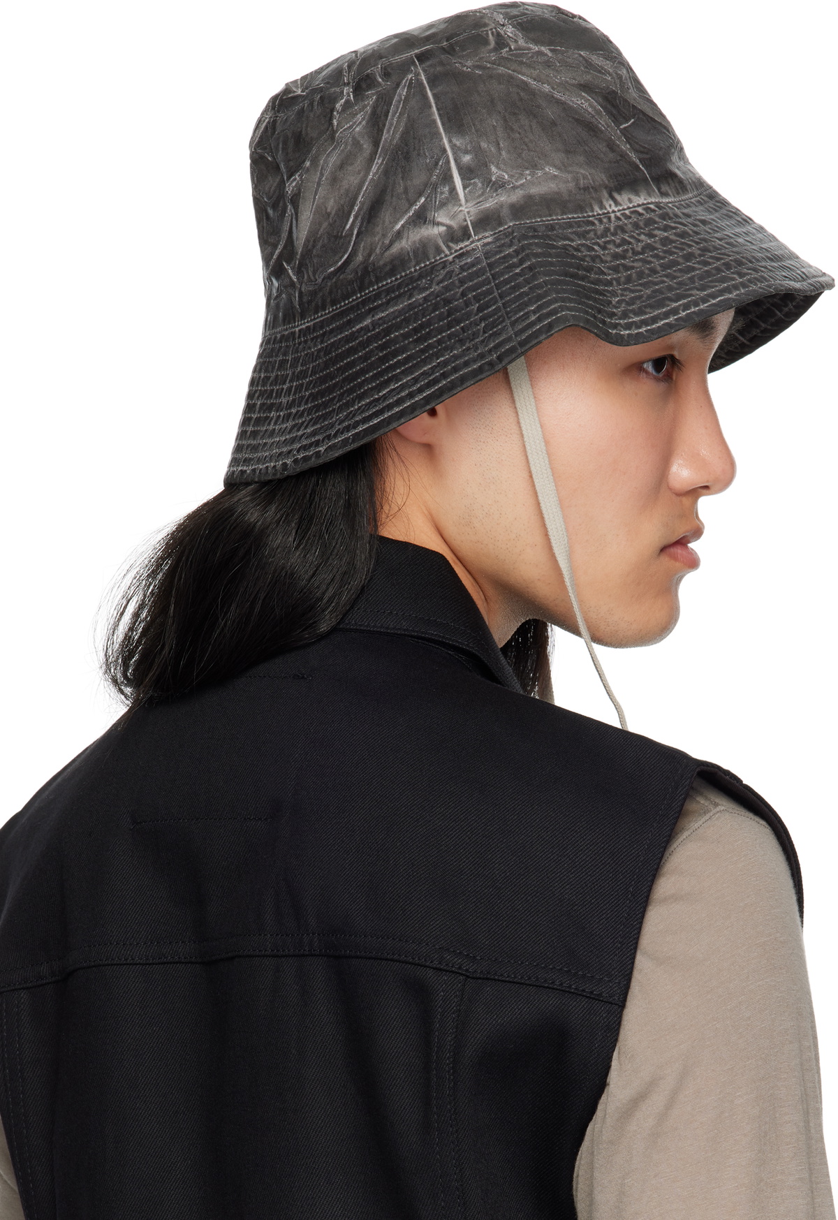 Rick Owens DRKSHDW Gray Hollywood Gilligan Bucket Hat Rick Owens