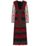 REDValentino REDValentino pleated floral midi dress