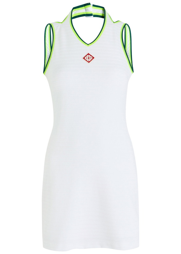 Photo: Casablanca Hippie Tennis Velour Mini Dress White