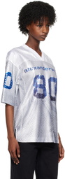 Alexander Wang White & Blue 88 Football T-Shirt