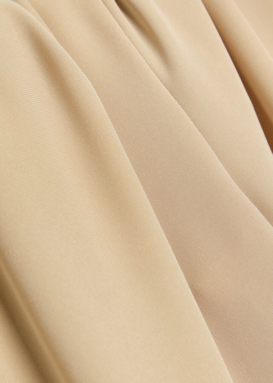 Joseph Nour Wide-leg Satin-twill Trousers Beige