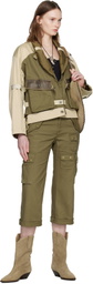 Isabel Marant Khaki & Beige Julissa Bomber Jacket