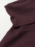 Zegna - Cashmere and Silk-Blend Rollneck Sweater - Burgundy