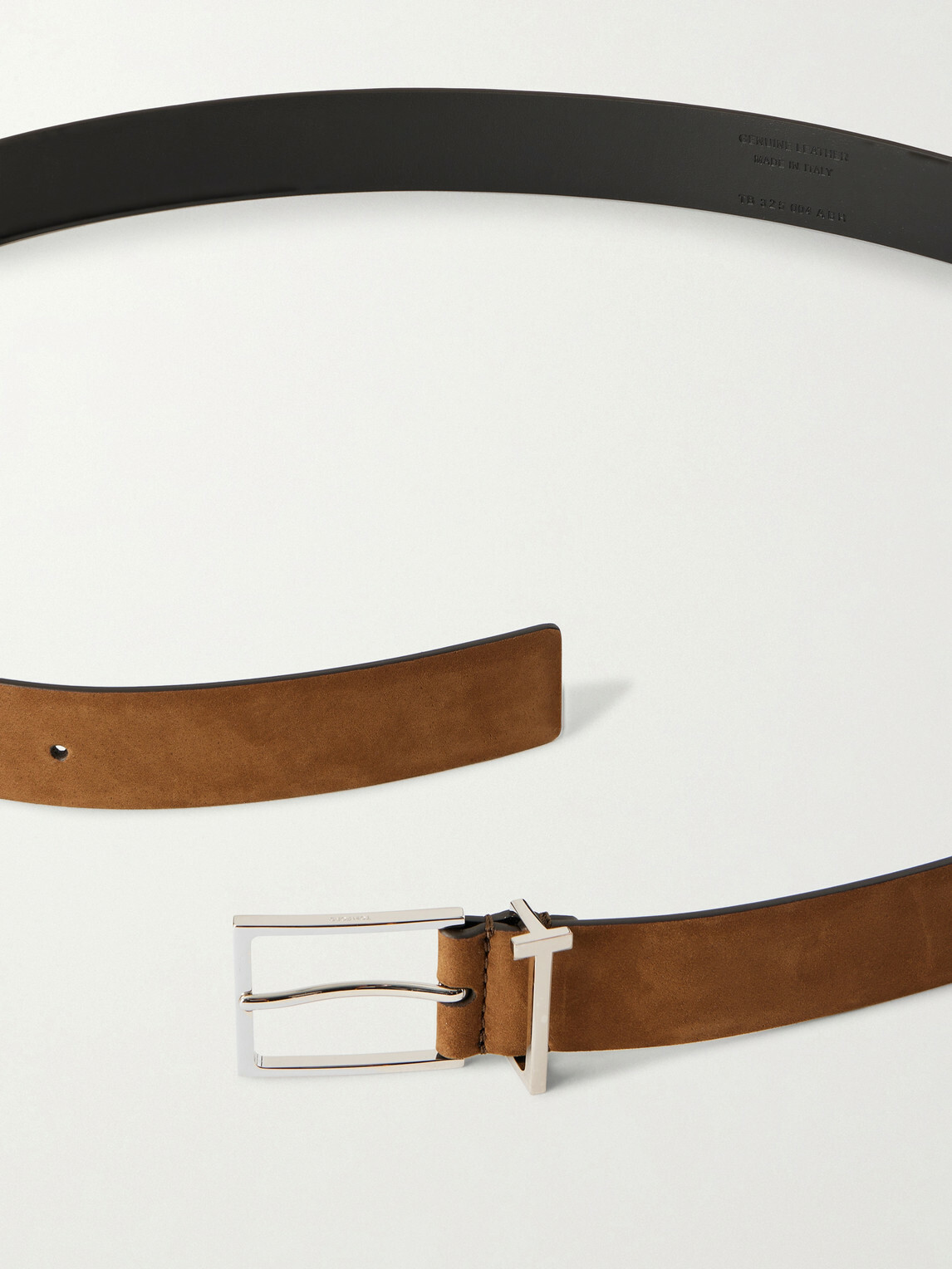 TOM FORD - 2.8cm Nubuck Belt - Brown