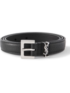 SAINT LAURENT - 2cm Full-Grain Leather Belt - Black