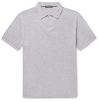 Loro Piana - Cotton-Piqué Polo Shirt - Gray