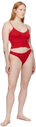 Cou Cou Red 'The High Rise' Briefs
