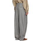 Hed Mayner Gray Striped Trousers