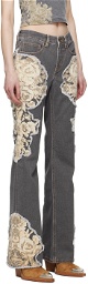 Guess Jeans U.S.A. Gray Floral Jeans