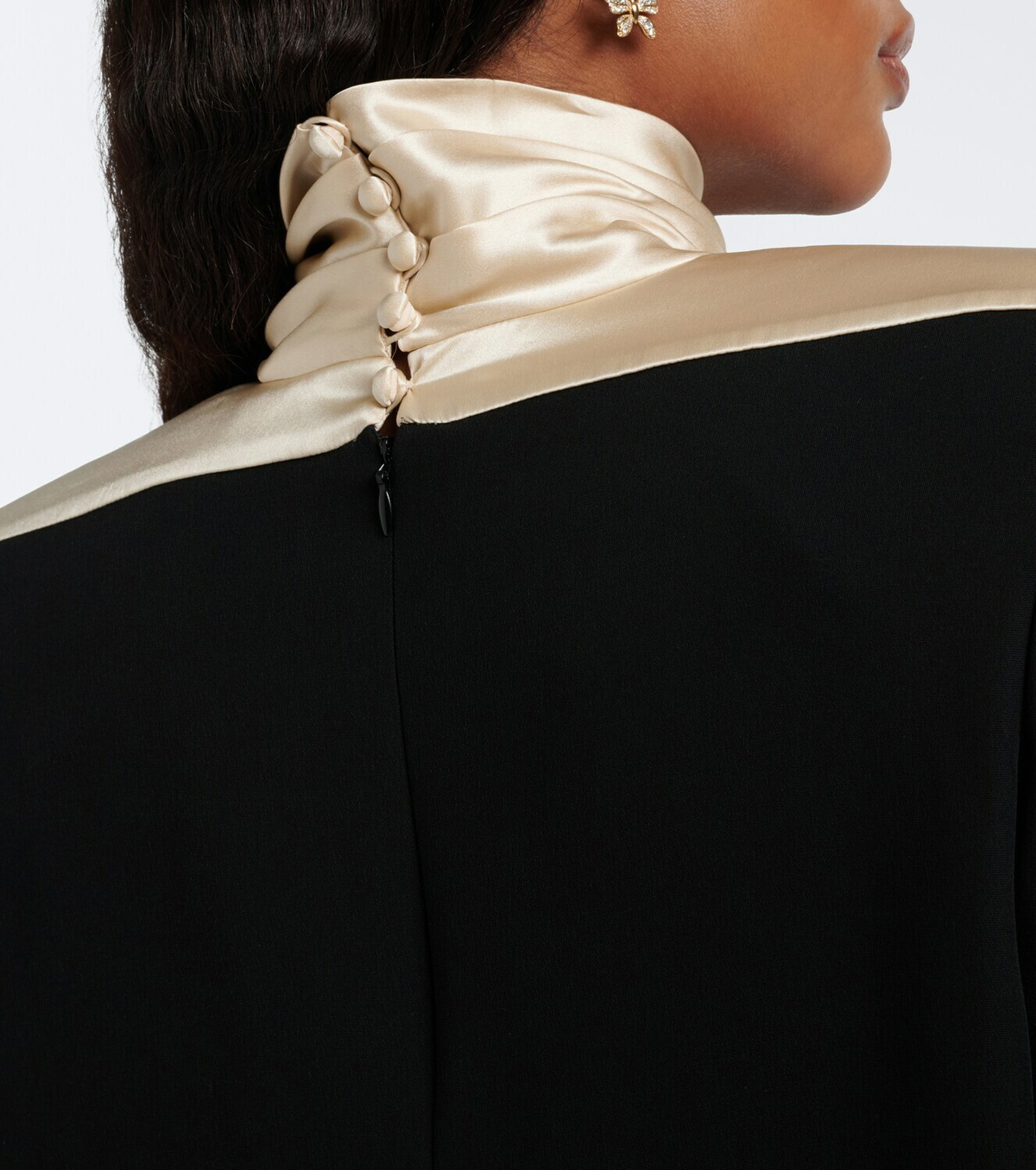 Valentino Cady Couture satin-trimmed minidress