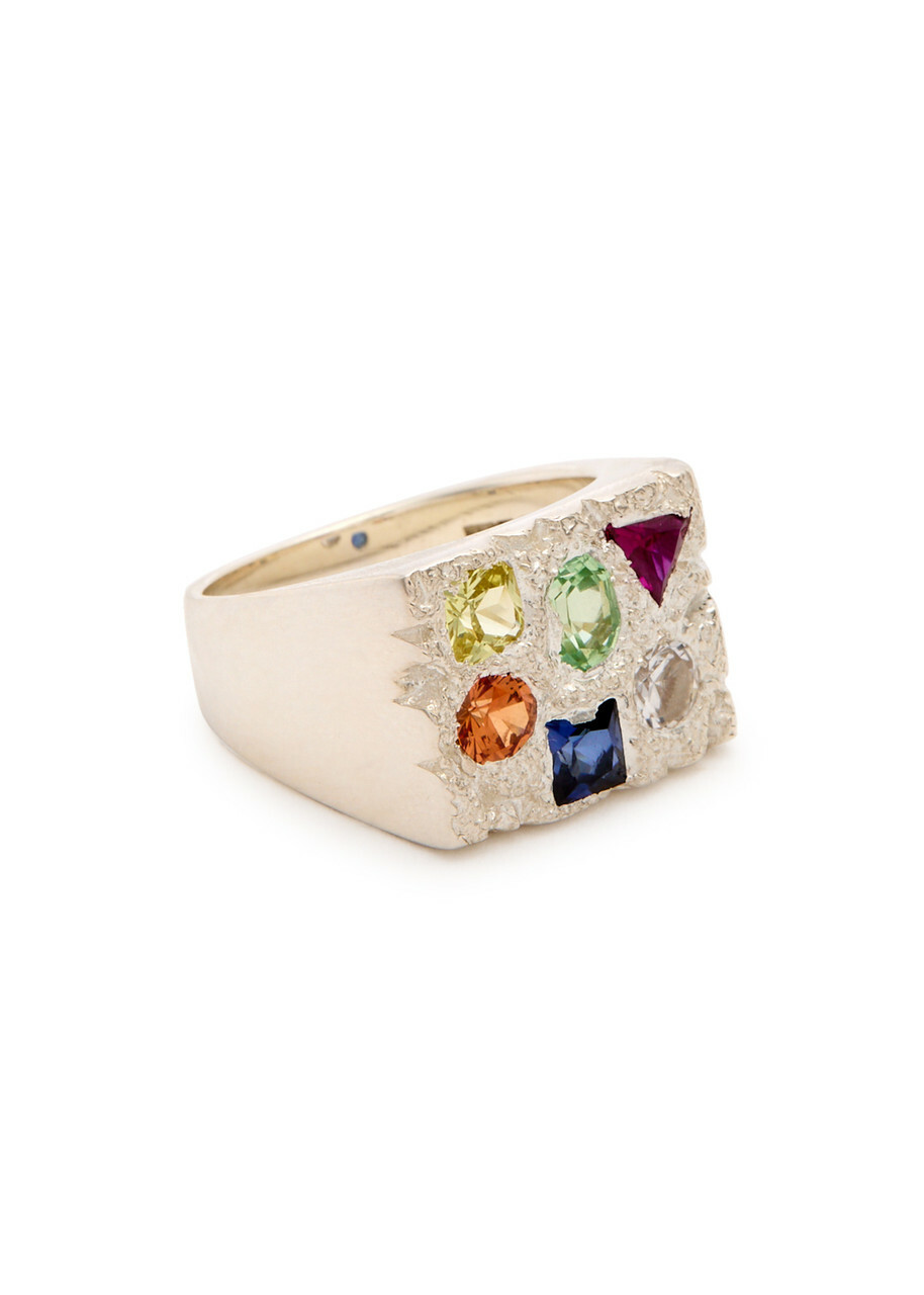 Bleue Burnham Cottage Rose Garden Sterling Silver Signet Ring