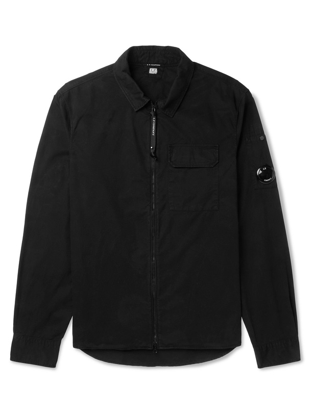 Photo: C.P. COMPANY - Slim-Fit Garment-Dyed Cotton-Gabardine Overshirt - Black - S