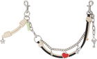 Marc Jacobs Beige & Black 'The Mini Icon Chain' Bag Charm