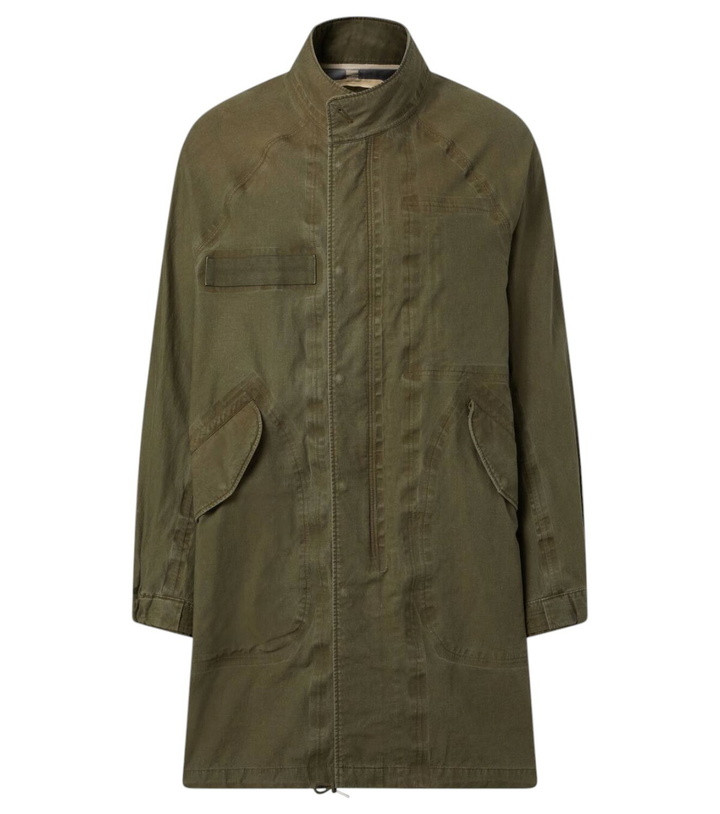 Photo: Visvim Six-Five Fishtail coated linen parka