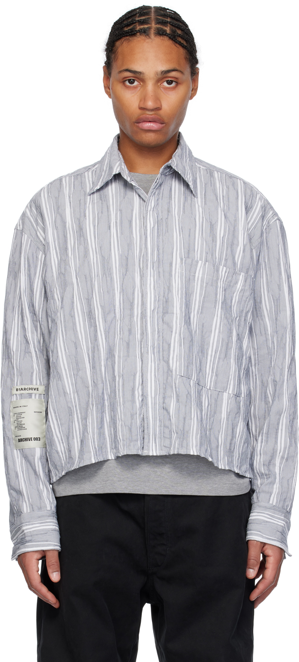 B1ARCHIVE Gray Single Pocket Shirt