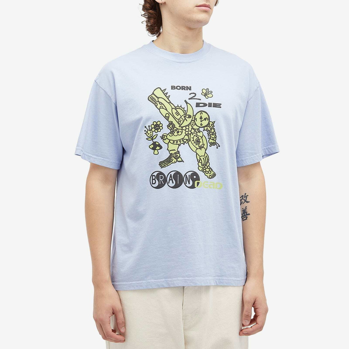 Brain Dead Men's Born 2 Die T-Shirt in Periwinkle Brain Dead