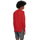 Thom Browne Red 4-Bar Lobster Sweater