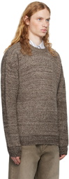 COOR Brown Cashpop Tweed Sweater
