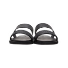 Ermenegildo Zegna Black Double Strap Sandals