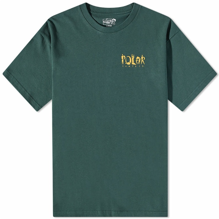 Photo: Polar Skate Co. Men's Group Logo T-Shirt in Dark Green