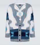 Alanui Icon jacquard virgin wool cardigan