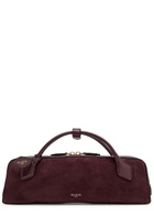 Alaïa Le Teckel Suede Clutch - Burgundy - One Size