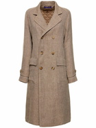 RALPH LAUREN COLLECTION Double Breast Linen Midi Coat