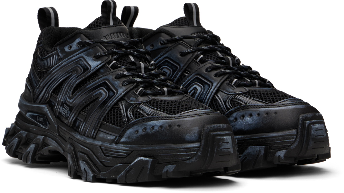 Juun.J Black Synthetic Sneakers