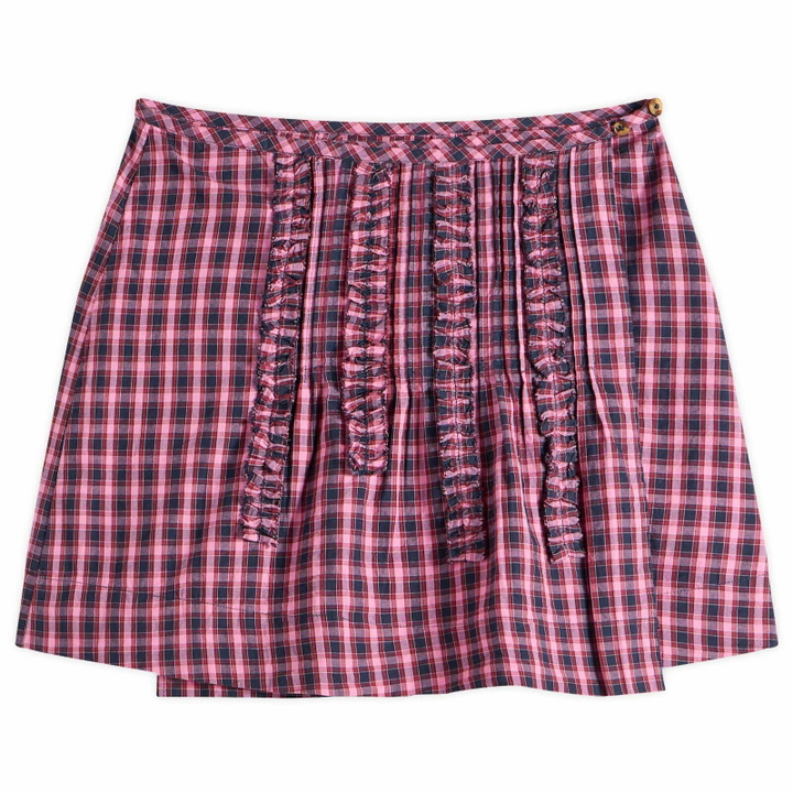 Photo: Damson Madder Women's Glinda Mini Skirt in Magenta