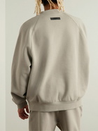 FEAR OF GOD ESSENTIALS - Logo-Appliquéd Cotton-Blend Jersey Sweatshirt - Gray