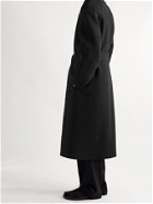 The Row - Ferro Shawl-Collar Belted Double-Breasted Wool-Blend Felt Coat - Black