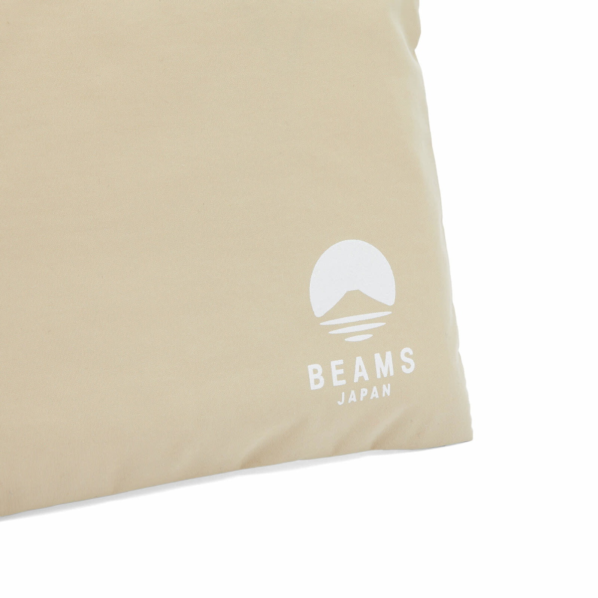 BEAMS JAPAN Logo A5 Flat Pouch in Beige 