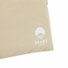 BEAMS JAPAN Logo A5 Flat Pouch in Beige 