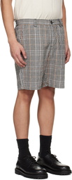 Barbour Off-White & Black Fife Checked Shorts