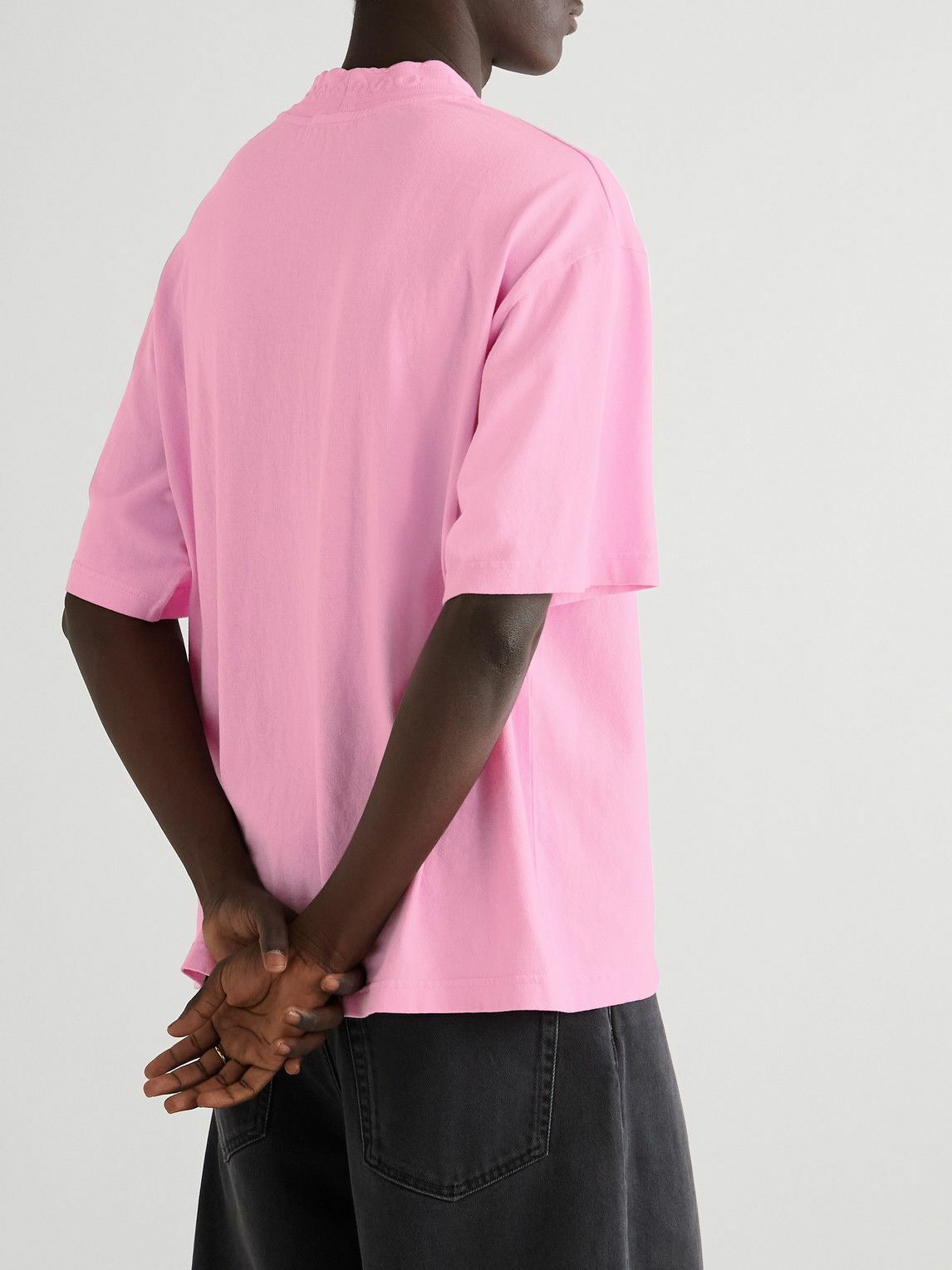 Acne Studios - Elco Chain Cotton-Jersey T-Shirt - Pink Acne
