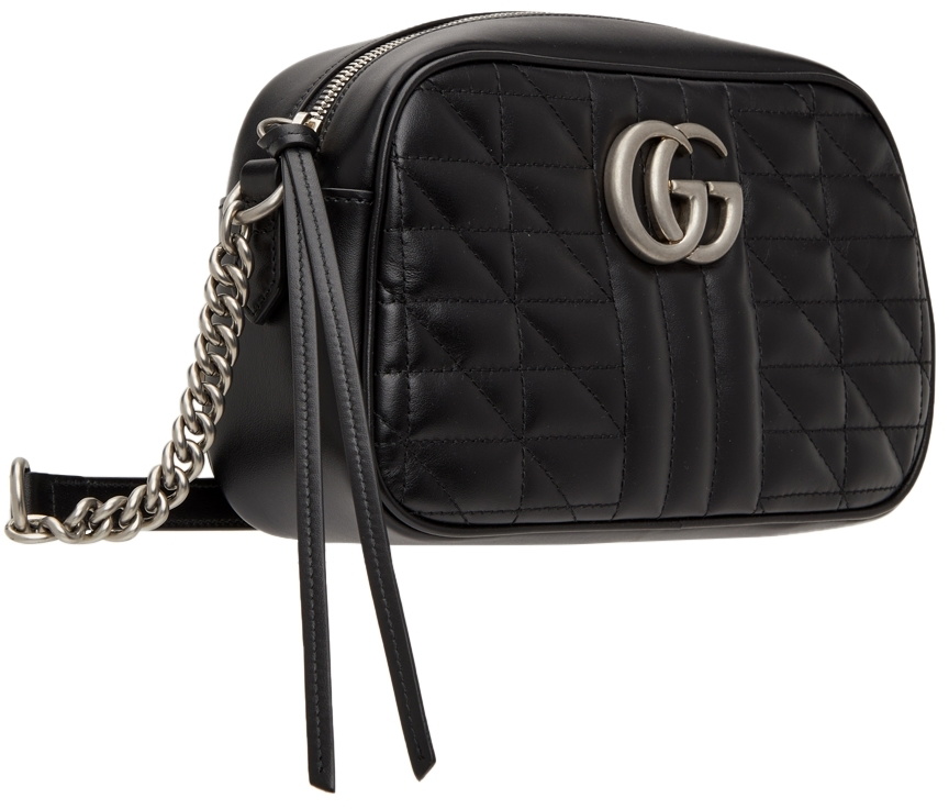 Gucci - Women's GG Marmont Camera 2.0 Mini Quilted Shoulder Bag - Black - Leather