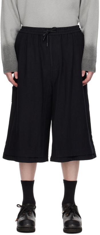 Photo: Juun.J Black Drawstring Shorts
