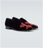 Alexander McQueen Embellished suede loafers