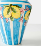 Dolce&Gabbana Casa Taormina striped ceramic vase