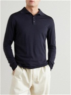 Barena - Slim-Fit Pevaron Merino Wool Polo Shirt - Blue