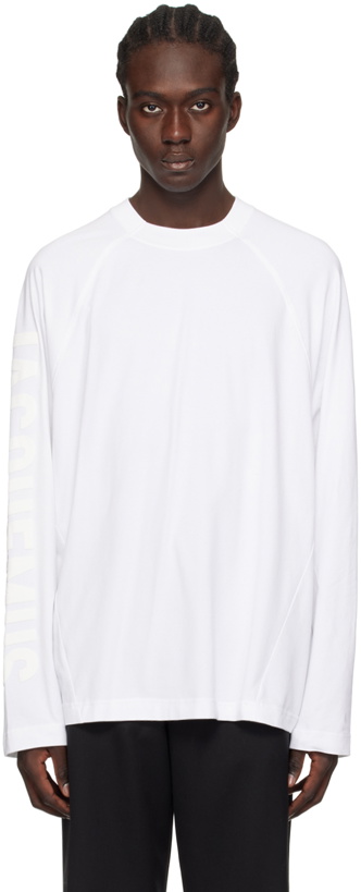 Photo: Jacquemus White Les Classiques 'Le T-Shirt Typo' Long Sleeve T-Shirt