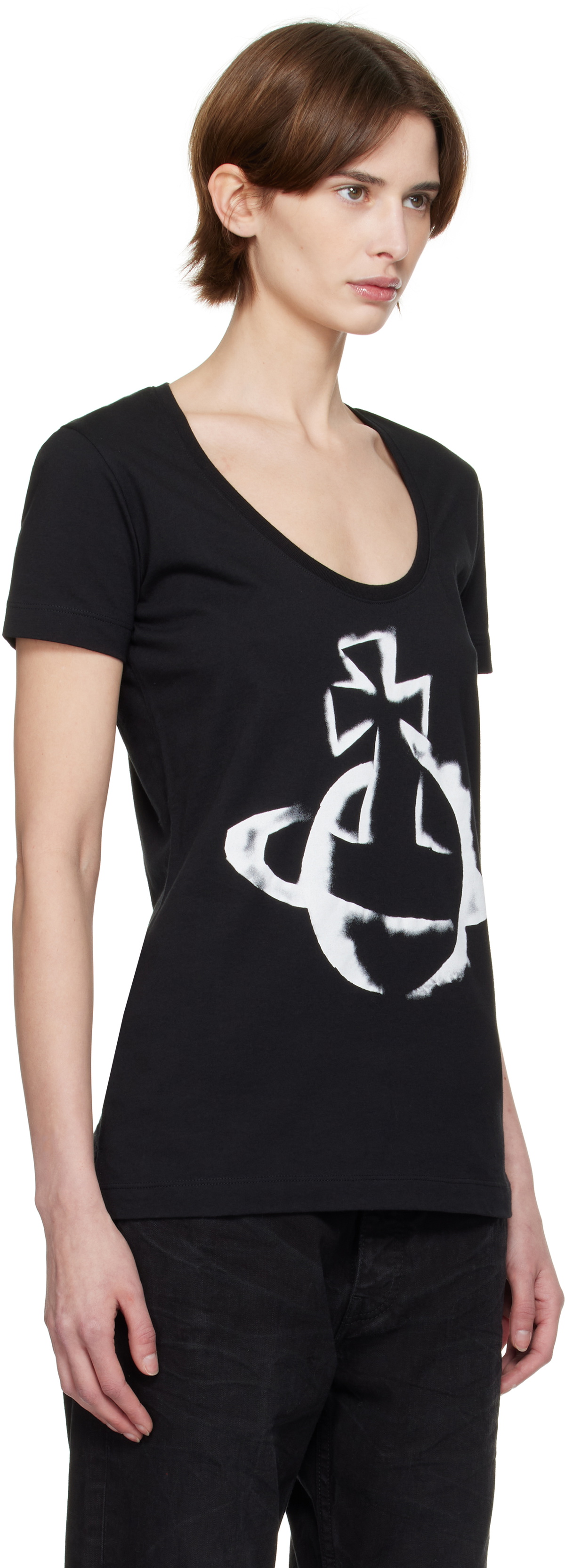 Vivienne Westwood Black Stencil Orb Lollo T-Shirt Vivienne Westwood
