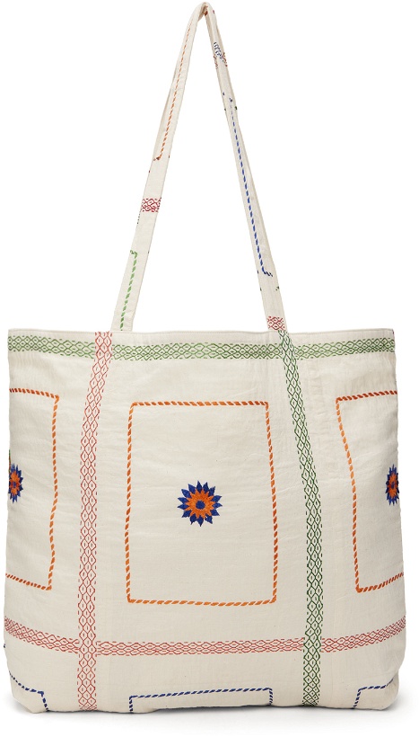Photo: Glass Cypress Off-White Quilted Tote