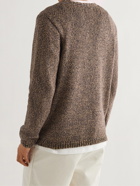 FOLK - Rope Mélange Cotton-Blend Sweater - Brown - 1