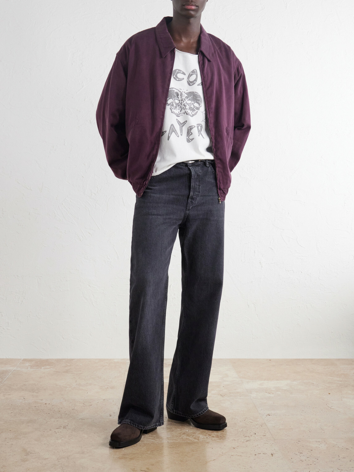 SECOND / LAYER - Distressed Printed Cotton-Jersey T-Shirt - White
