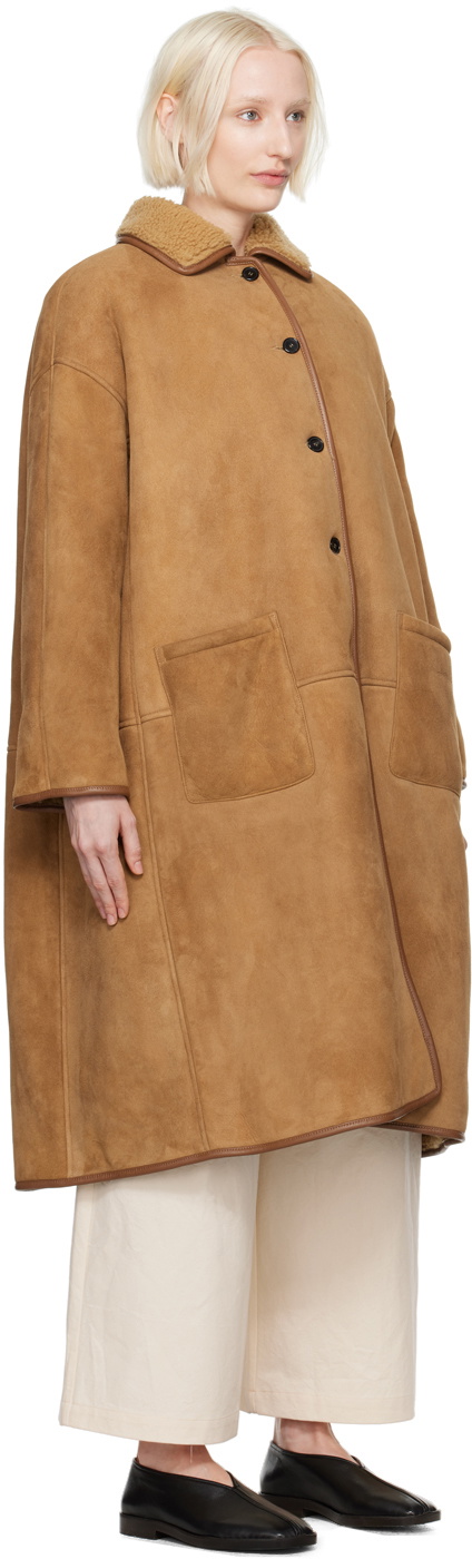Cawley Tan Roo Reversible Shearling Coat