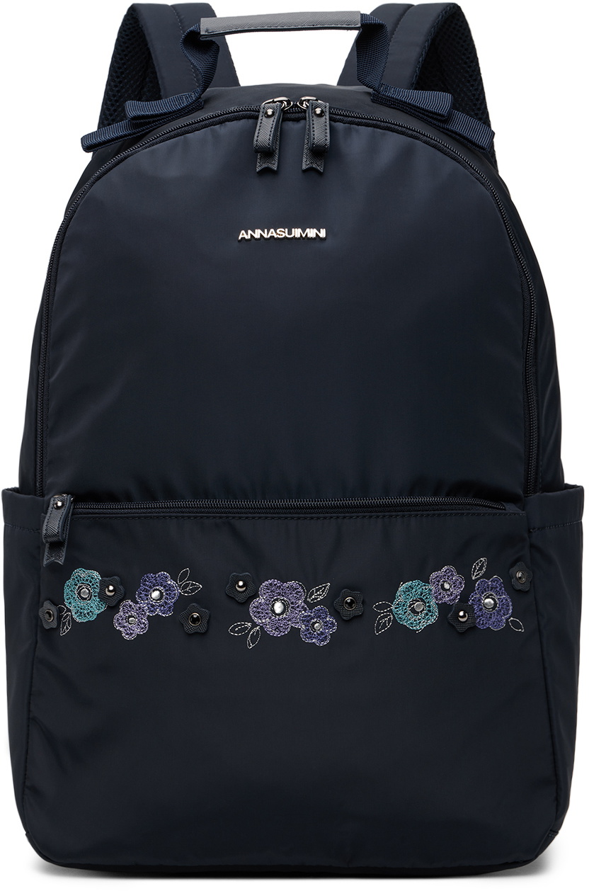ANNA SUI MINI Kids Navy Mothers Backpack