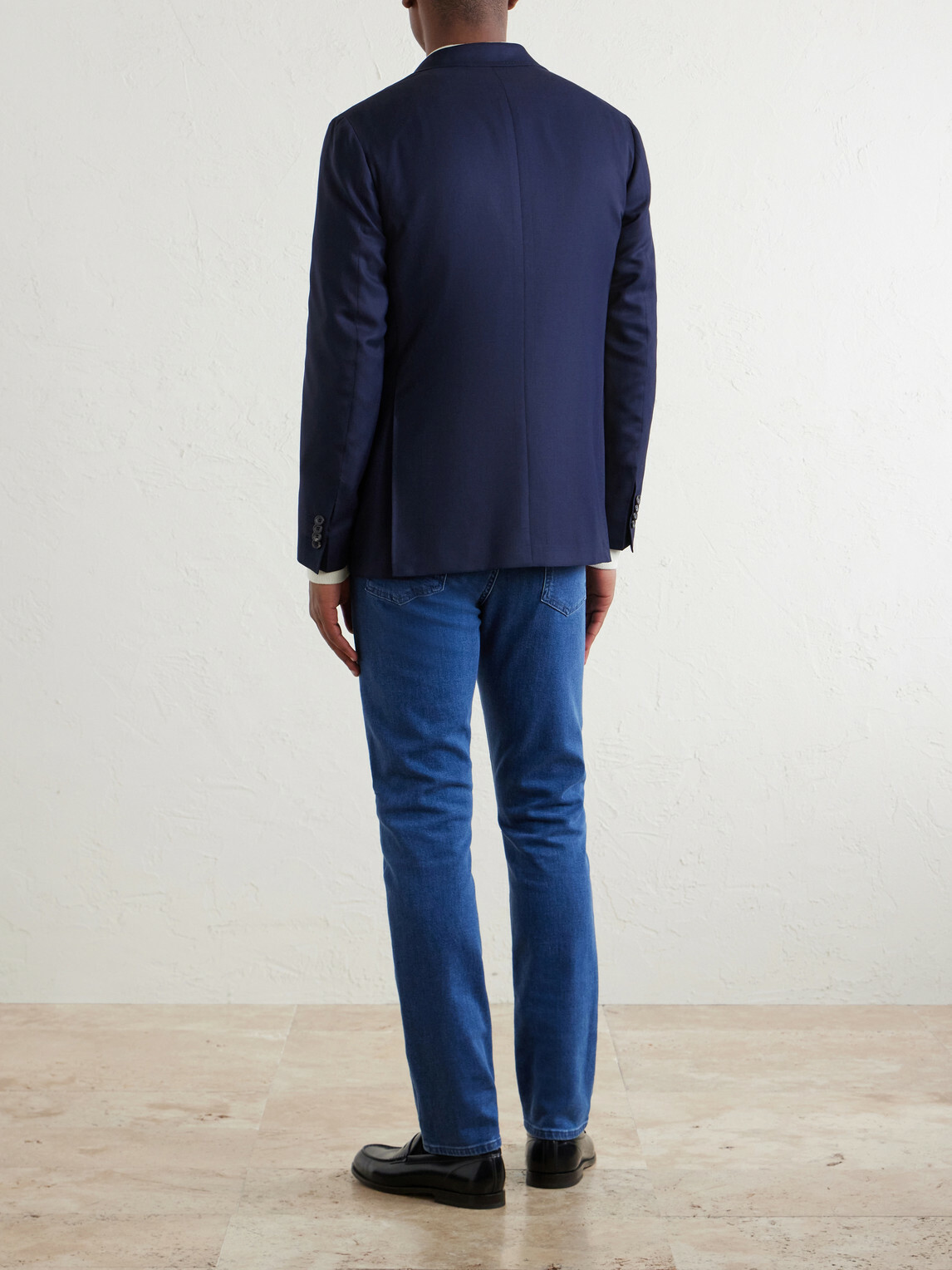 Canali - Kei Wool-Basketweave Blazer - Blue