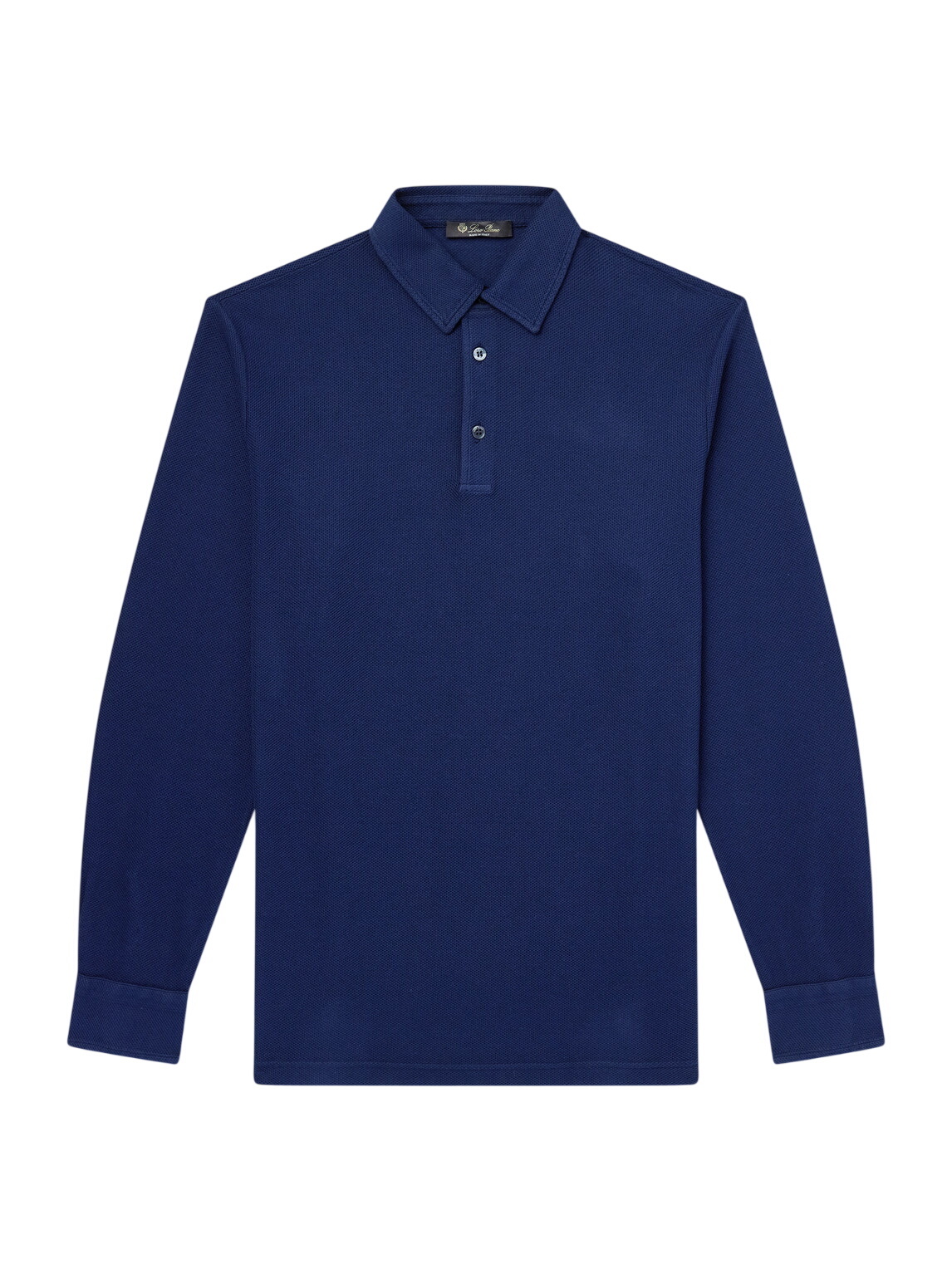 Loro Piana - Virgin Wool and Silk-Blend Half-Zip Polo Shirt - Blue